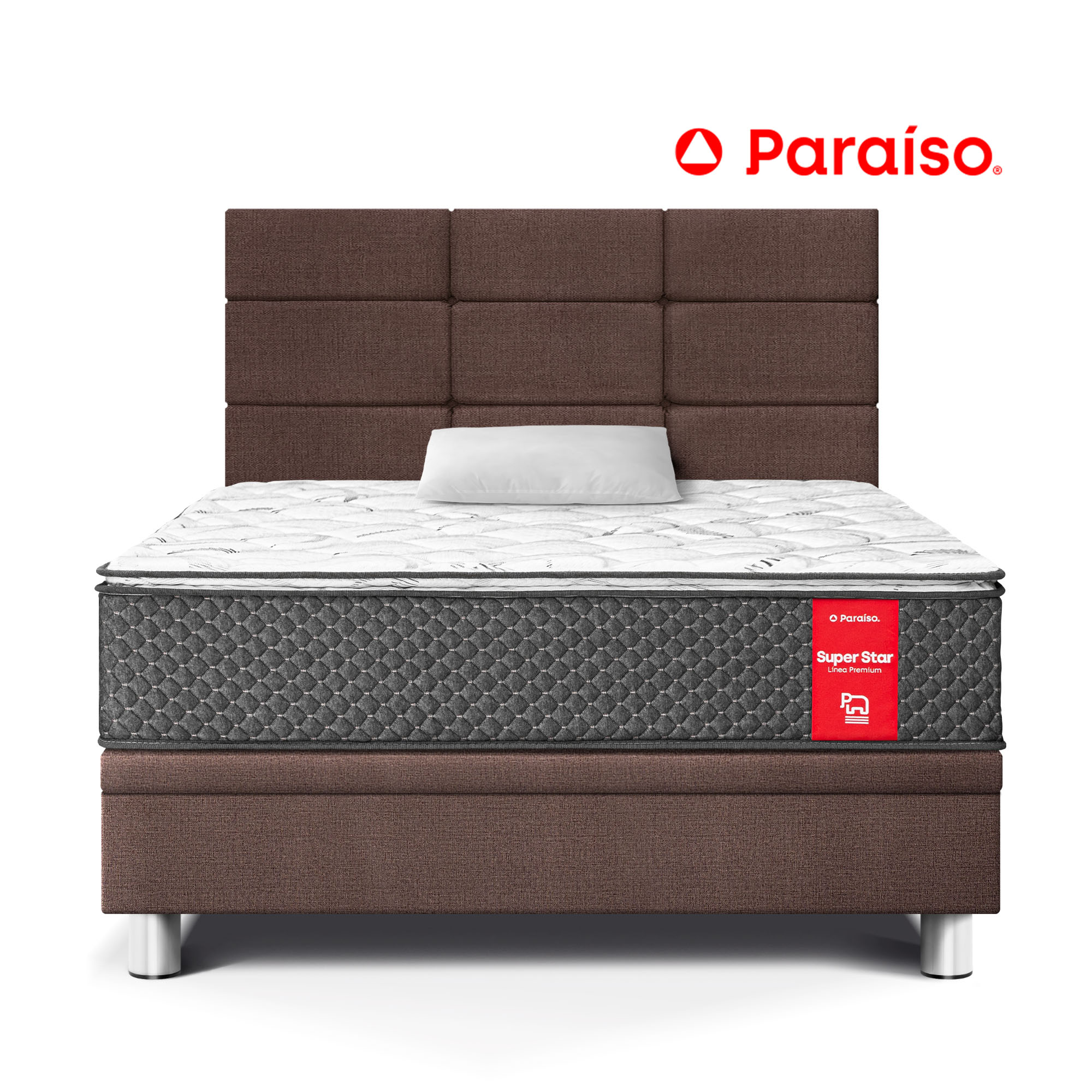 Dormitorio Boxet PARAISO Blocks Super Star 1.5 Plazas Chocolate