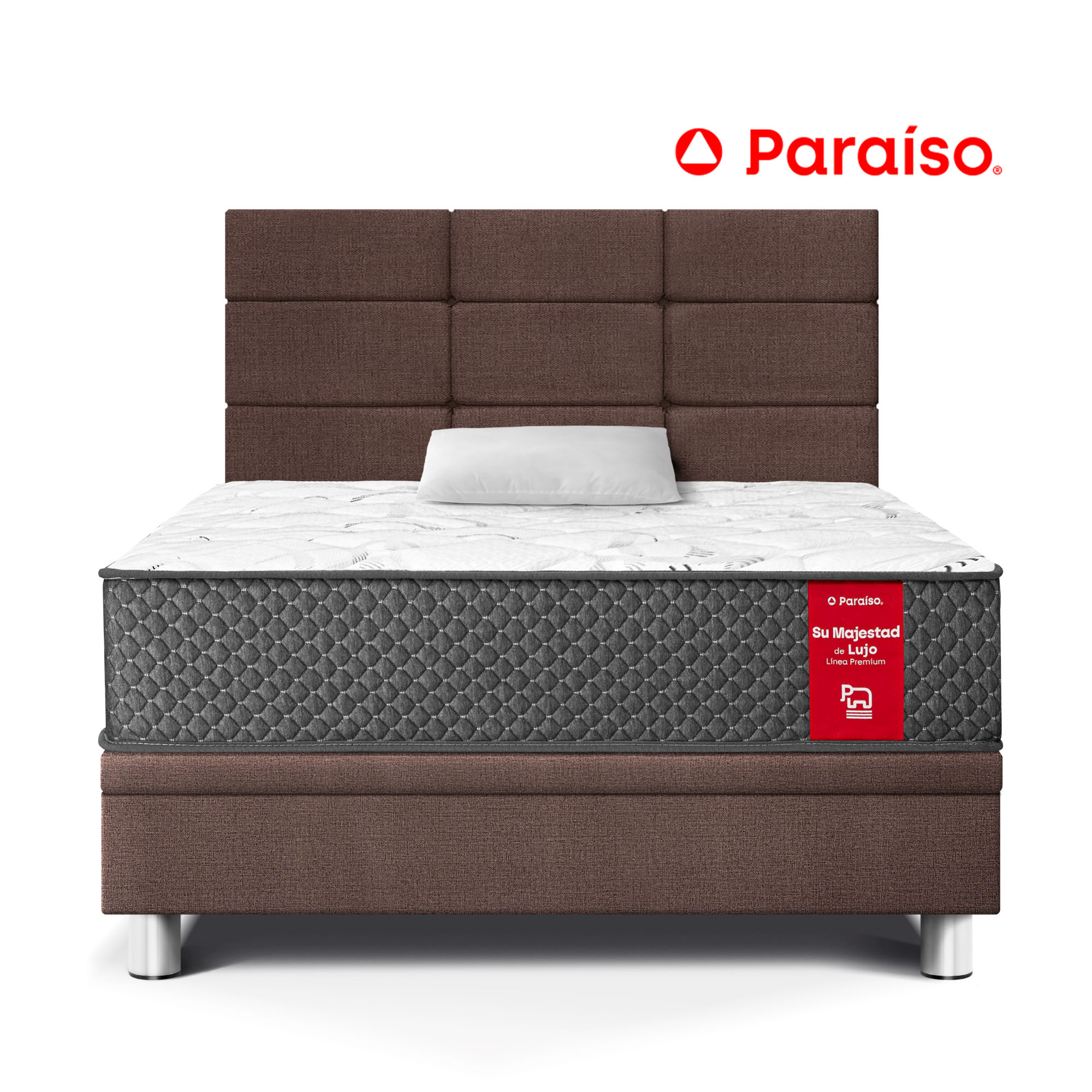 Dormitorio Boxet PARAISO Blocks Su Majestad 1.5 Plazas Chocolate