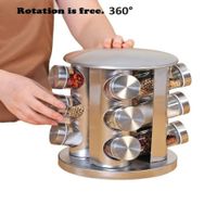 Pimenteros 12 Piezas Giro 360 Especerias Cocina Frascos Hogar Genieka