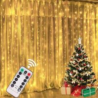 Malla 300 Luces LED USB + Control Remoto 8 Modos 3x3m Navidad Genieka
