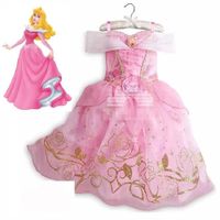 Vestido Disfraz Niña Princesa Rosado Cumpleaños Fiesta Juego Genieka