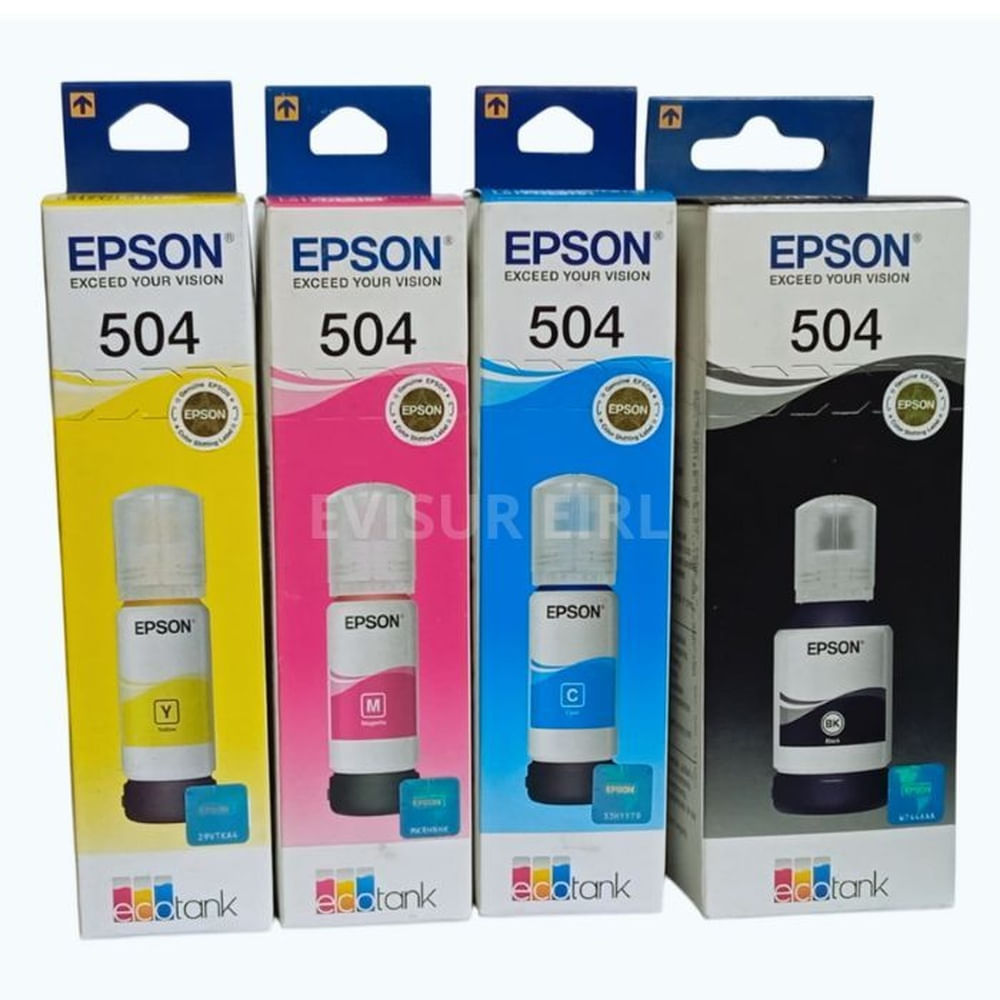 KIT TINTA EPSON 504 PACK COMPLETO T504