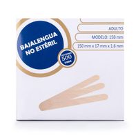 Baja Lengua de Madera No Estéril para Adulto CAJA 500 UND