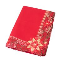 MANTEL PARA 6 SILLAS RECTANGULAR  ROJO DORADO