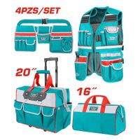 Kit 4 Porta Herramientas Chaleco-Maletin -Cinturón Total Bolso -TOTAL  TOS230910