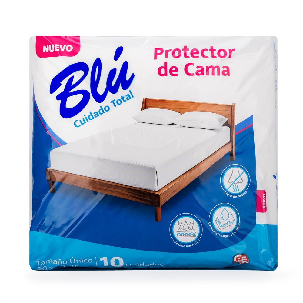 Protector de Cama BLÚ de 90 X 60 CM PAQUETE 10 UND