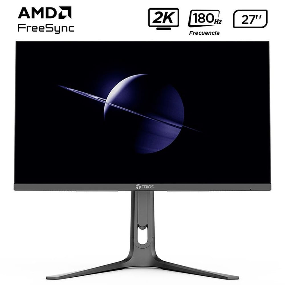 MONITOR PLANO GAMING TEROS TE-2753G, 27"" 2K QHD IPS, 180 HZ, HDMI