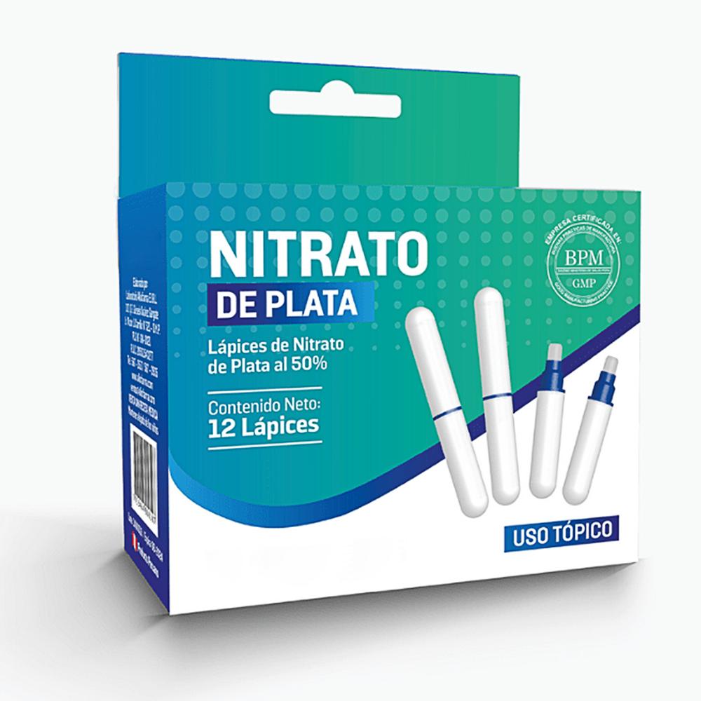 Nitrato de Plata Barra CAJA 12 UND