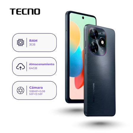 Tecno Spark GO 2024 64GB 3GB Ram Color Negro