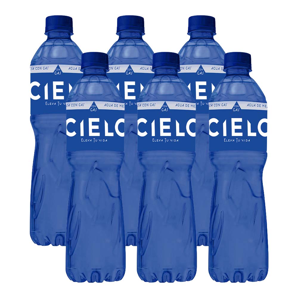Pack Agua de Mesa CIELO con Gas Botella 625ml x 6un