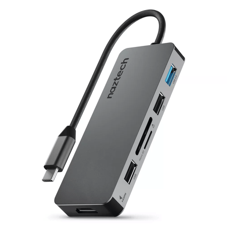 Cargador Universal Naztech USB-C Hub Max Drive 7 Gris