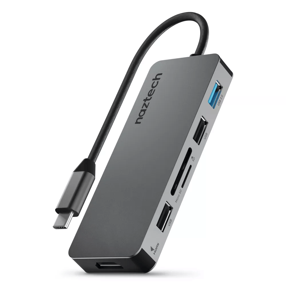 Cargador Universal Naztech USB-C Hub Max Drive 7 Gris