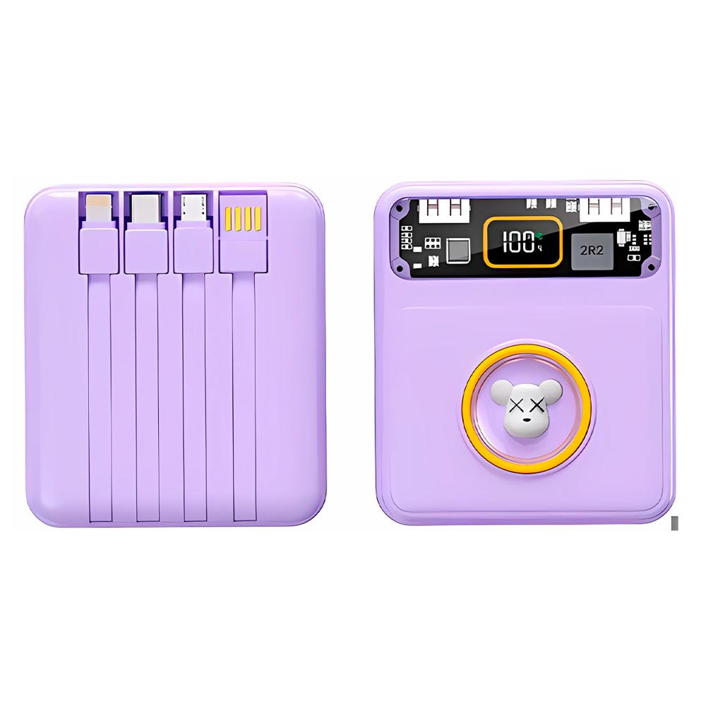 Power Bank Batería Portátil Lila