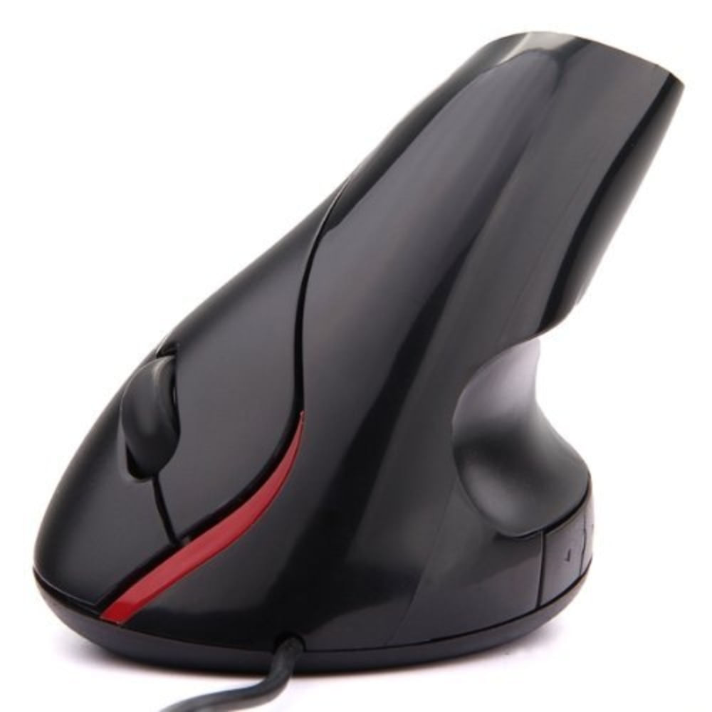 Mouse Vertical Optico Ergonómico USB Evita Tunel Carpiano Negro