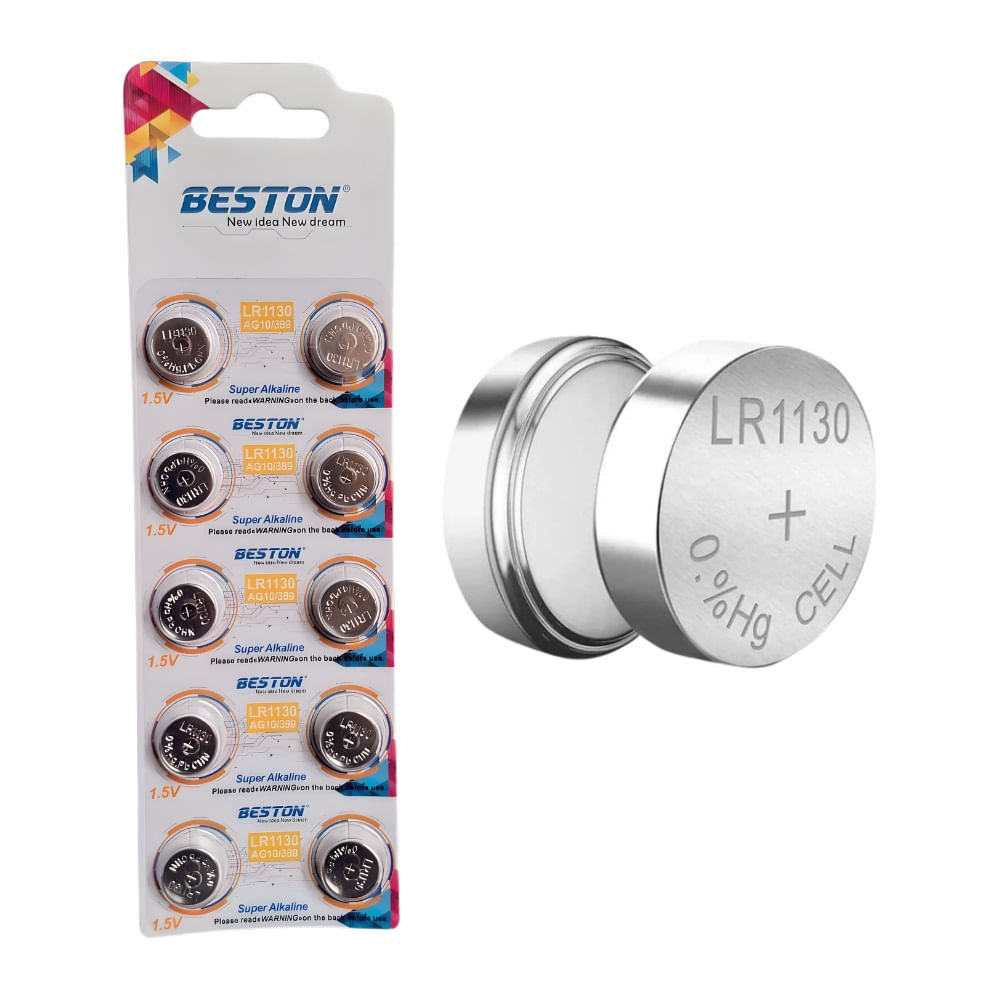 Pila Boton LR1130/ AG10/389A de 1.5v para relojes, calculadoras, juguetes, etc BESTON