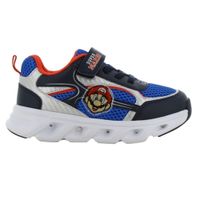 Zapatillas Niño Urbanas Mario Bros Azul Con Luces
