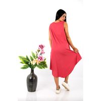 VESTIDO CON COLA Y BOLSILLOS