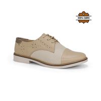 Zapatos Oxford Cuero Mujer Par&ss KA25Q4-2025 BEIGE/HUESO