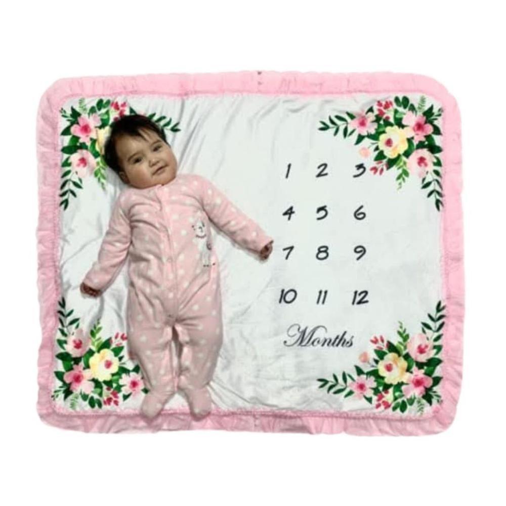 Manta De Algodón Pima Para Cumple Mes De Bebe