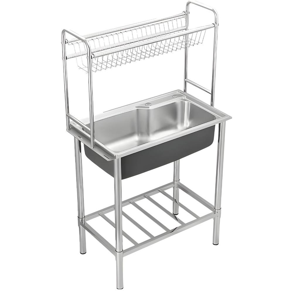 Lavadero 1 Poza de Acero Inoxidable con Rack Escurridor  SG-7545AR1