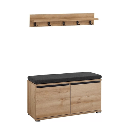 Zapatera con Asiento mas Perchero Noelia Muebles Bonno Zapatera con Asiento  Perchero Noelia Muebles Bonno