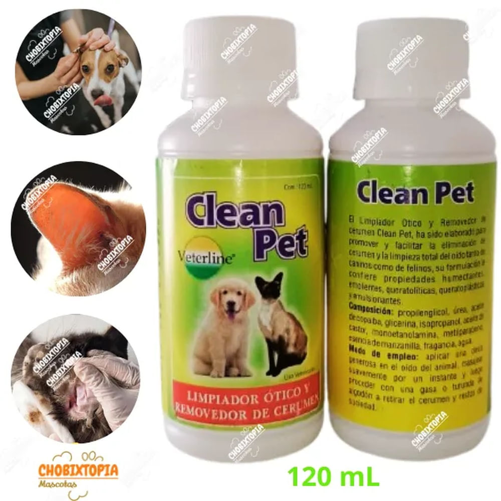 LIMPIADOR OTICO CLEAN PET PERROS Y GATOS x 120 ML