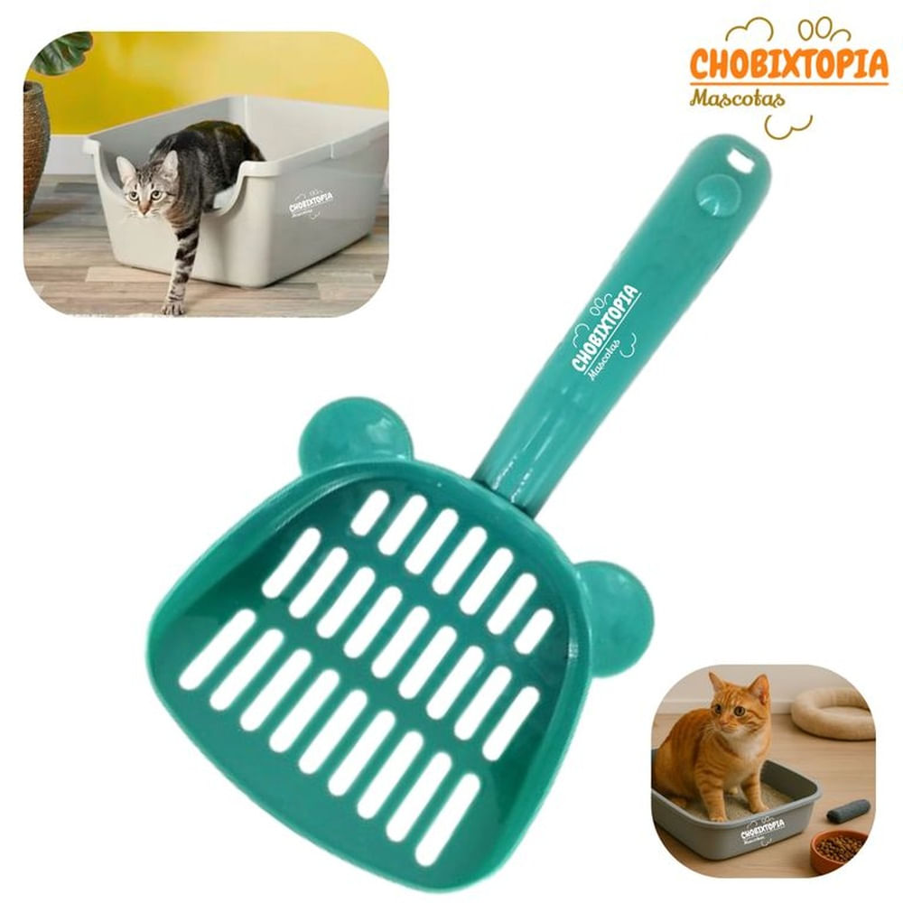 PALA RECOGEDOR PARA ARENA DE GATOS VERDE JADE