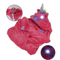 Capa Mágica Unicornio Luz LED Rosado Disfraz Día del Niño Rosado