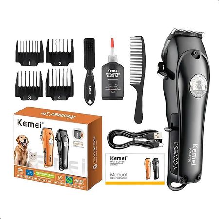 Cortadora Pelo De Mascotas Kemei Km-1596 Profesional 6800rpm