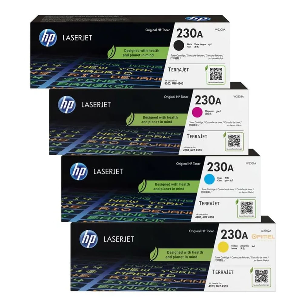 TONER HP 230A COLORES PACK COMPLETO