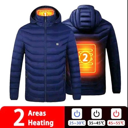 Casaca Térmica Calefactora Impermeable Hombre Azul Capucha Genieka XXL Azul
