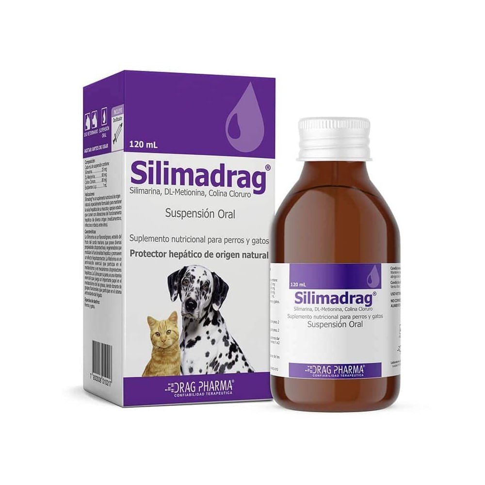 Suspensión Oral Silimadrag Protector Hepático para Perros y Gatos120 ml