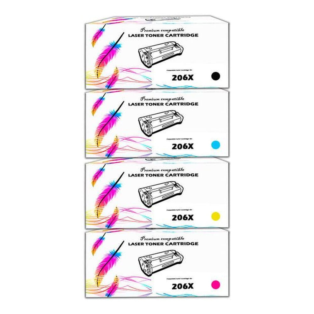 KIT DE TONER COMPATIBLE 206X CYMK 4 COLORES