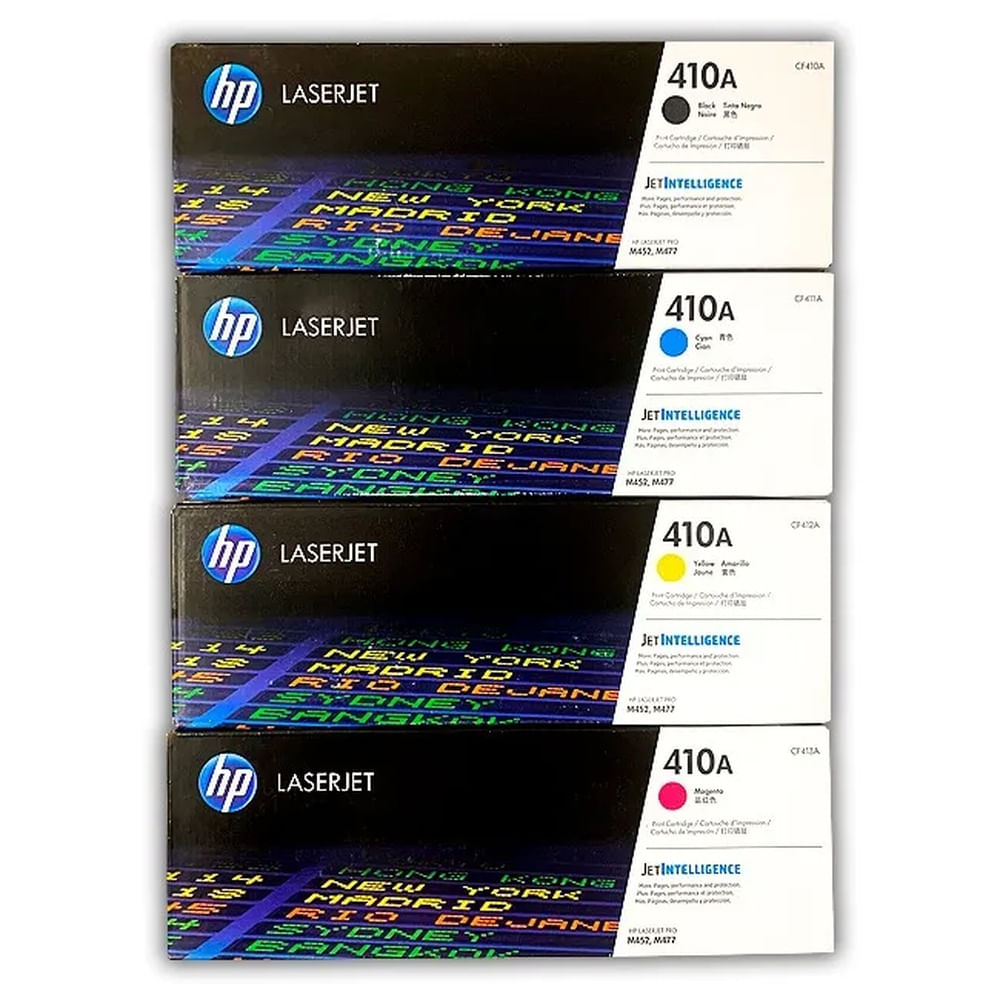 TONER HP 410A PACK COMPLETO 4 COLORES