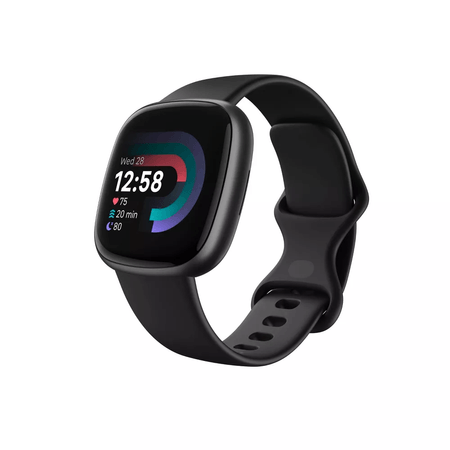 Google Fitbit Fitness Smartwatch Versa 4 Graphite Google Fitbit Fitness Smartwatch Versa 4 Black