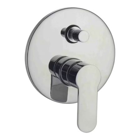 Llave Mezcladora Monocomando para Empotrar para Tina Bronce Cromado Moderno