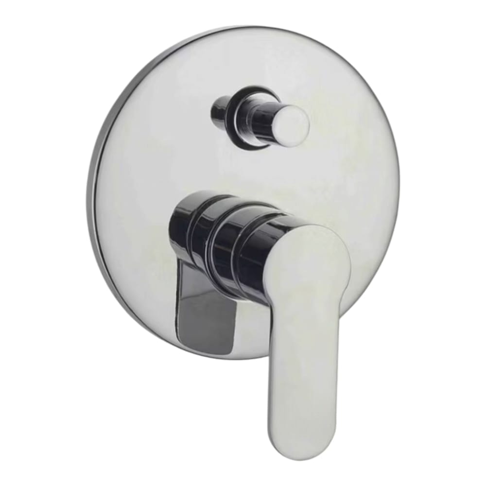 Llave Mezcladora Monocomando para Empotrar para Tina Bronce Cromado Moderno