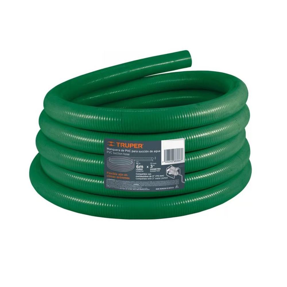 Manguera para motobomba, 3 pulgada x 6 metros manguera de succion