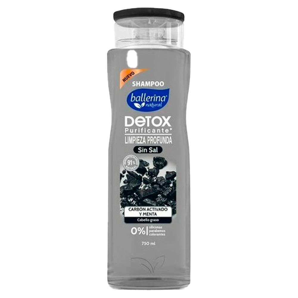 Shampoo BALLERINA Carbón Activado Frasco 750ml