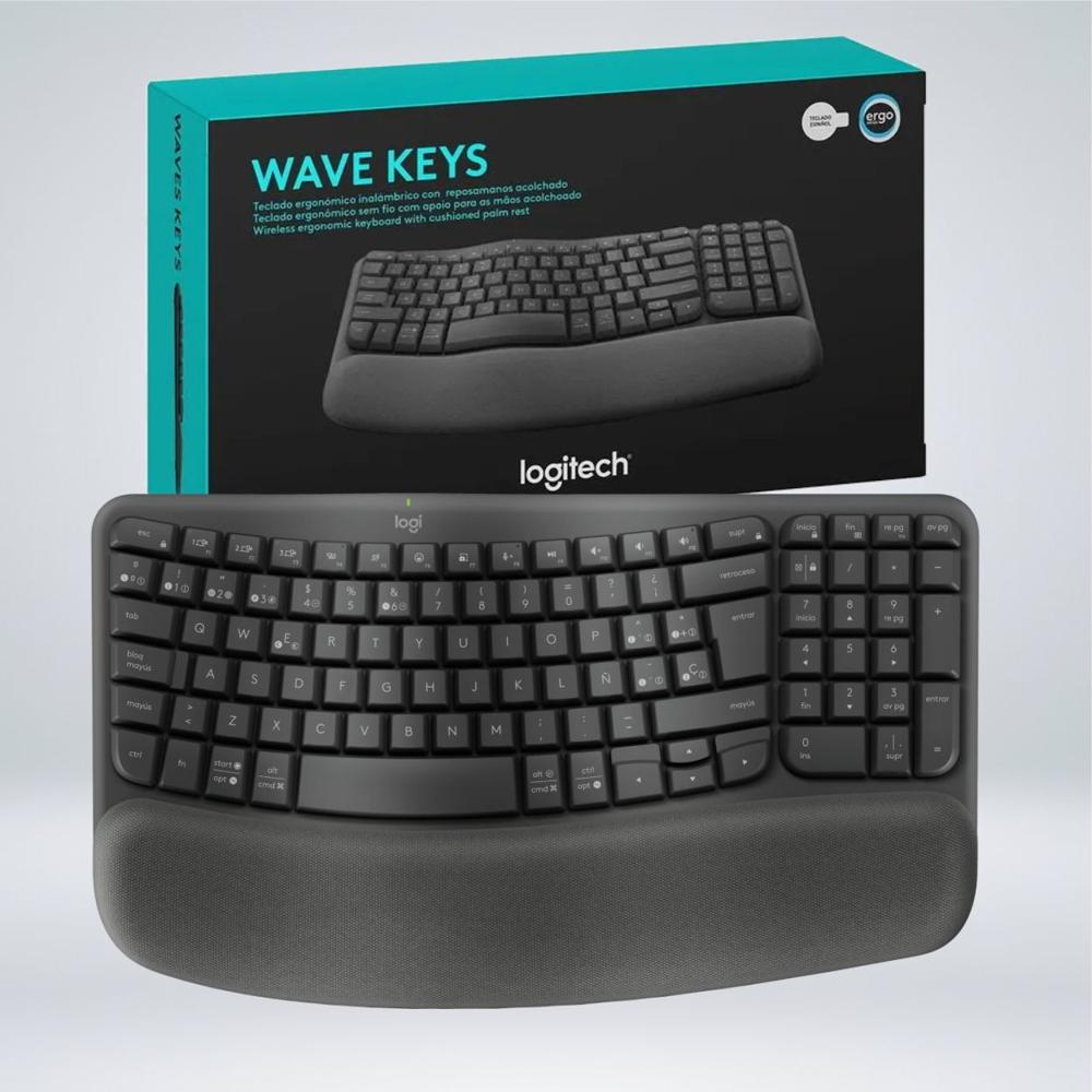 TECLADO LOGITECH ERGO WAVE WIRELESS USB BOLT BLUETOOTH