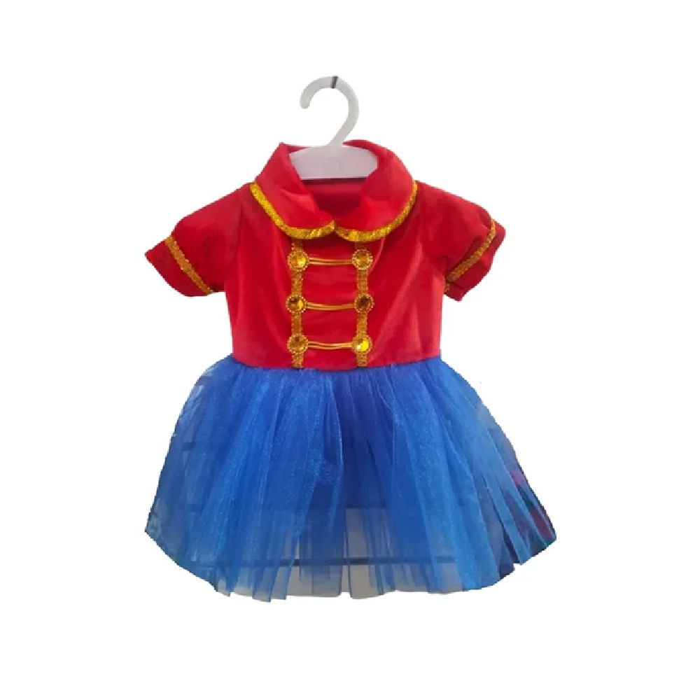 Vestido navideño cascanueces para perros y gatos talla 1