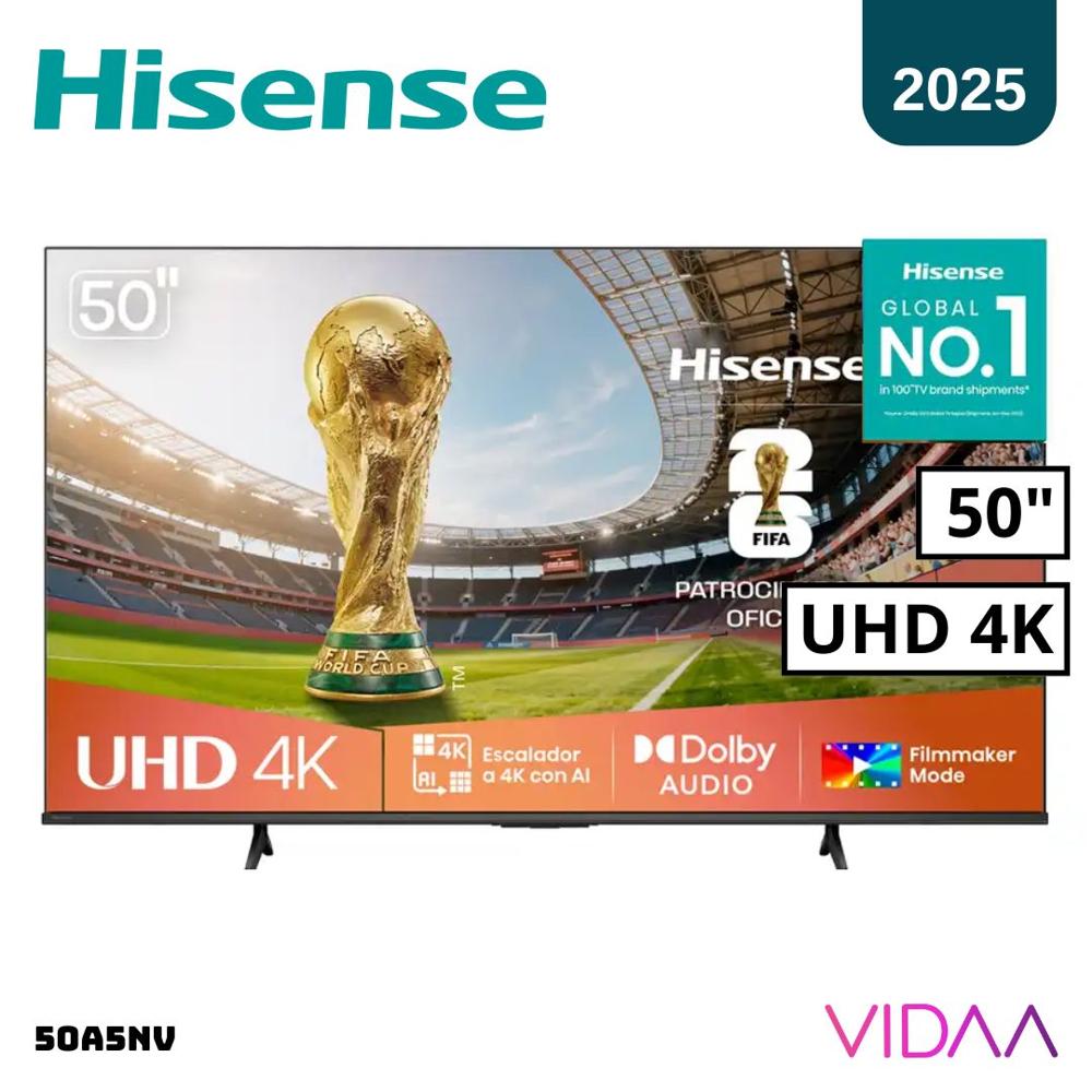 TELEVISOR HISENSE 50 SMART TV VIDAA 4K UHD LED - 50A5NV