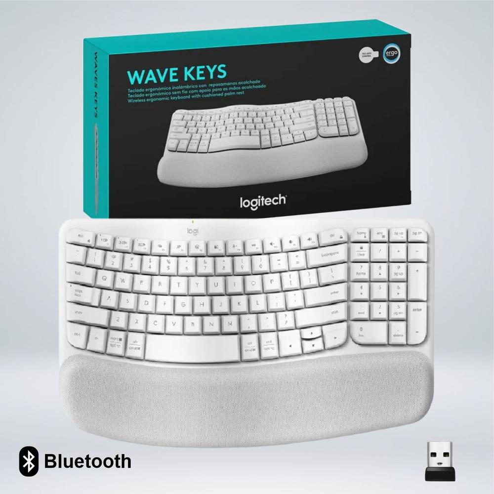 TECLADO LOGITECH ERGO WAVE WIRELESS USB BOLT BLUETOOTH SP