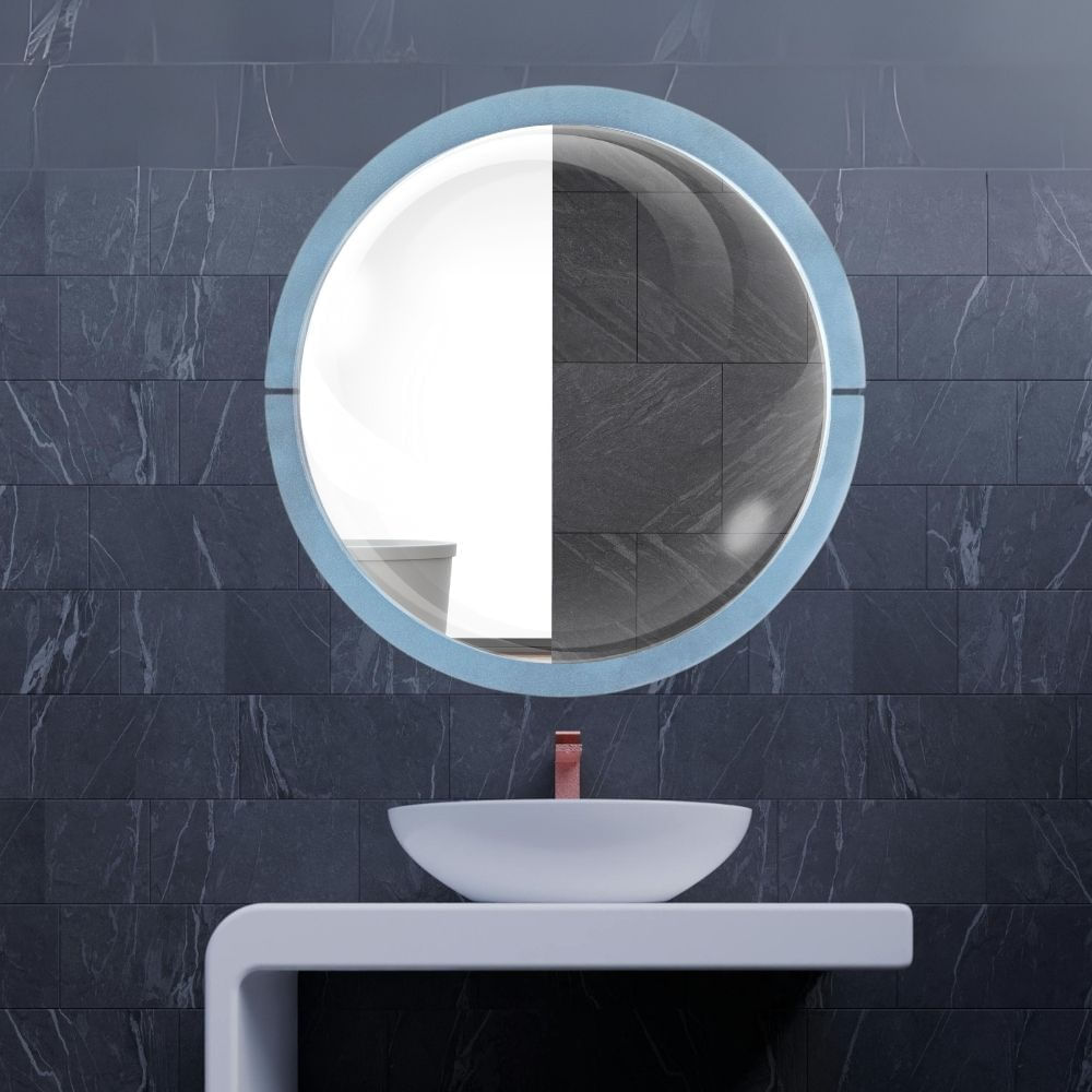 Espejo Brillante Monterrey 55x55cm Cristal Gris