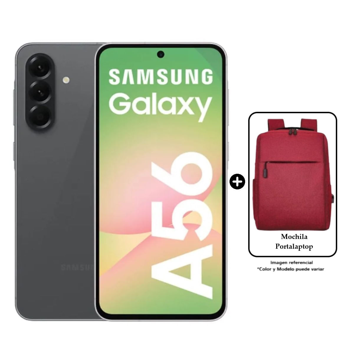 SAMSUNG GALAXY A56 5G 256GB 8GB RAM - NEGRO y Regalo Mochila Aleatoria