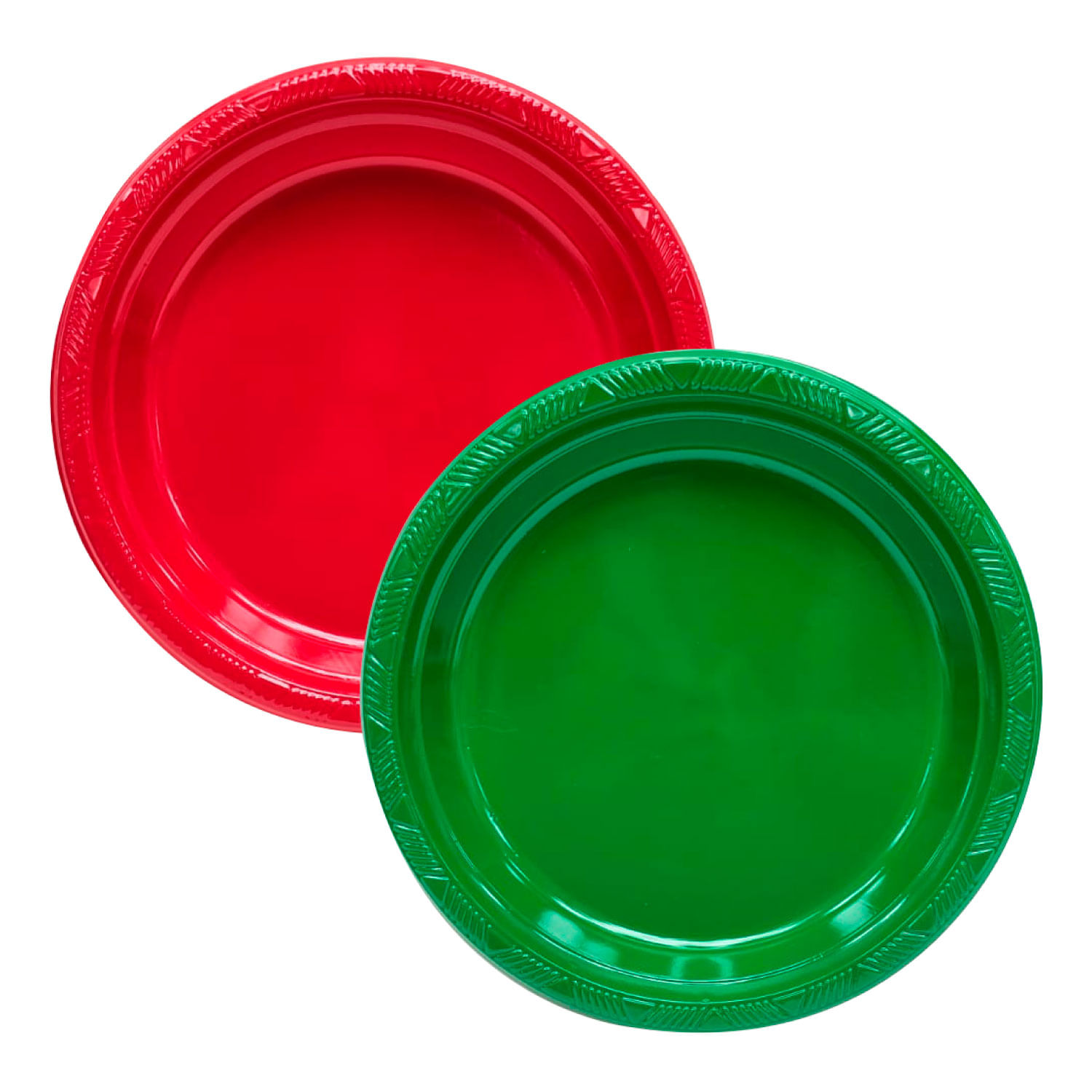 Plato OLEGO #7 Verde/Rojo 12un