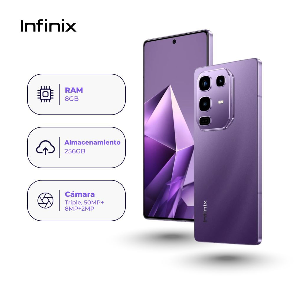 Infinix Note 50 Pro 256GB 8GB Ram Color Púrpura