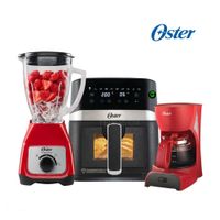 TriCombo Oster Licuadora BLSTKAGRRD 1.5 - Freidora 4L y Cafetera