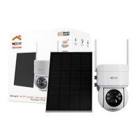 Cámara Wifi PTZ Nexxt NHC-OP20S 3MP 2K Panel Solar Sirena Reflector IP65
