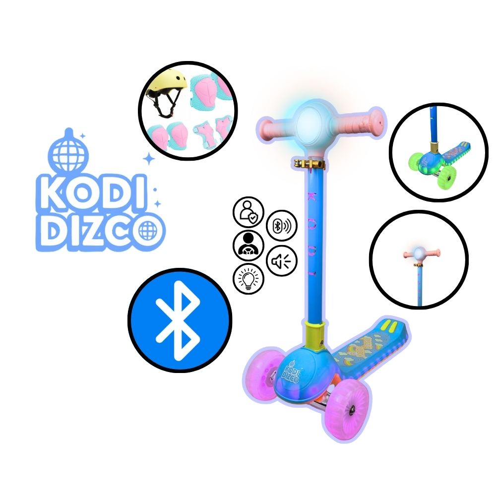 SCOOTER PARA NIÑAS KODI DIZCO CELESTE-ROSA